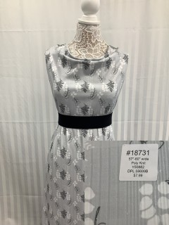 18731 Poly Knit Gray Floral