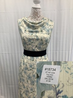 18734 Poly Knit Blue Floral