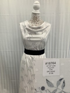 18764 Poly Knit CVK White Floral