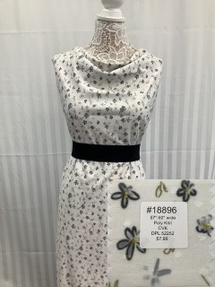 18896 Poly Knit CVK White Floral