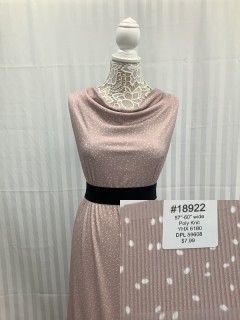 18922 Poly Knit YHX 6180 Pink Dotted