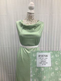 18708 Poly Knit 92204 #1 Green Dotted