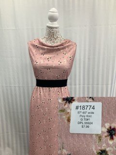 18774 Poly Knit G 70 #1 Pink Floral