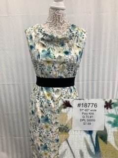 18776 Poly Knit G 70 #1 Blue Floral