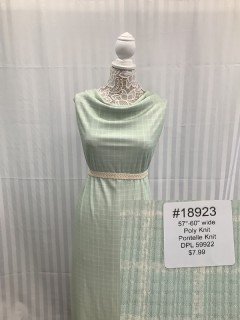 18923 Poly Knit Pontelle Mint Checkered