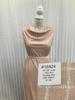 18924 Poly Knit Pontelle Peach Checkered