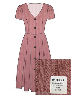 19063 Di Cable Knit Rose