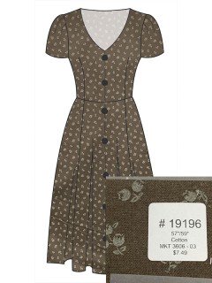 19196 MKT 3606 - 03 Brown Floral