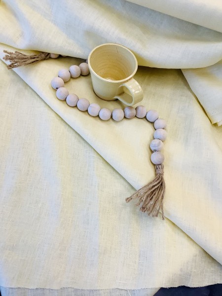 17265 100% Washed linen Almost Yellow