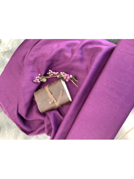 20187 100% Washed linen Eggplant