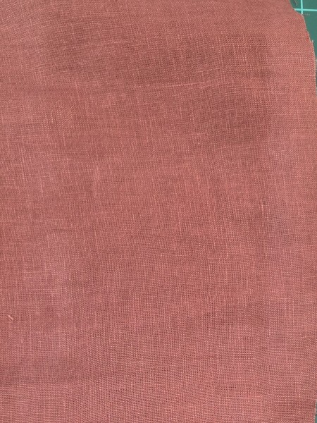 17097 100% Washed Linen Teakwood - Rusty Rose