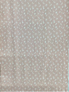 18699 Linen Rayon Brown Floral