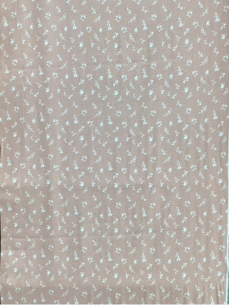 18699 Linen Rayon Brown Floral
