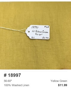 18997 100% Washed Linen Yellow Green 18997 100% Washed Linen Yellow Green