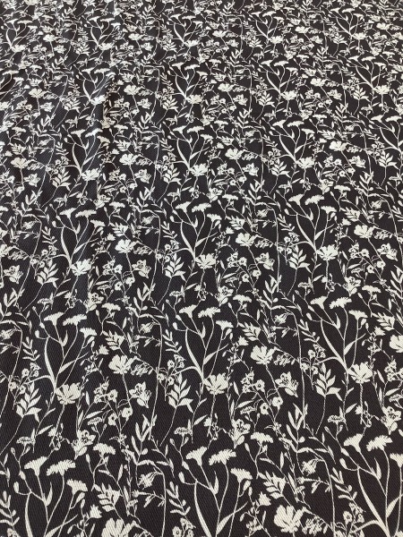 19273 Cotton Denim Black and White