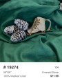 19274 100% Washed Linen Emerald Stone