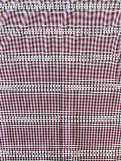 19351 Poly Rayon Gingham Burgundy