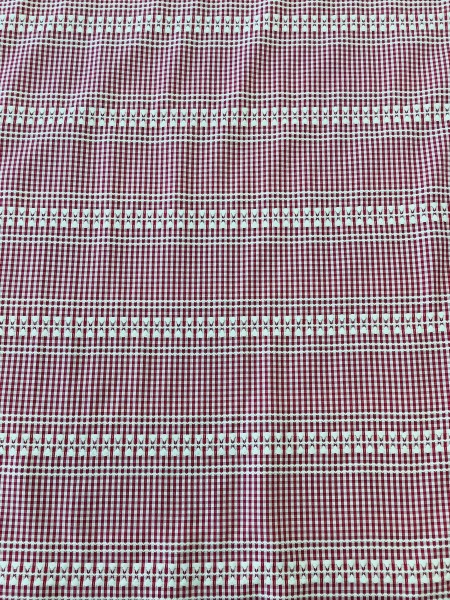 19351 Poly Rayon Gingham Burgundy