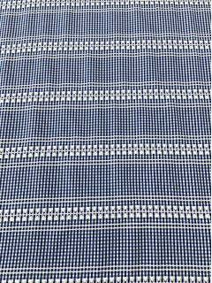 19352 Poly Rayon Gingham Navy Blue