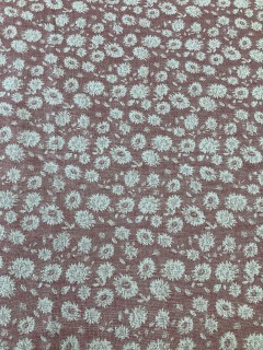 19440 Linen/Cotton Blend Burgundy/Tan