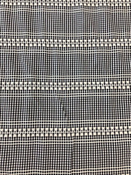 19653 Poly Rayon Gingham Black and White