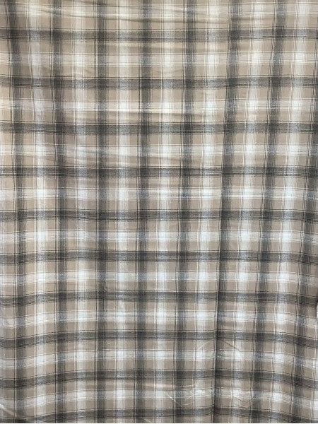 20136 100% Cotton Woven Plaid Tan