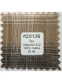 20136 100% Cotton Woven Plaid Tan
