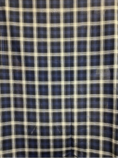 20137 100% Cotton Market Plaid Black Blue