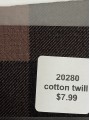 20280 Cotton Twill Brown and Black