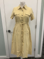 Pinstriped Dress with Waist Belt Pinstriped Dress with Waist Belt
