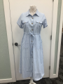Pinstriped Dress with Waist Belt Pinstriped Dress with Waist Belt
