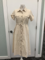 Pinstriped Dress with Waist Belt Pinstriped Dress with Waist Belt