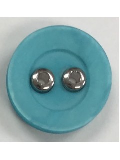 Button 1026 Plastic aqua  0.875