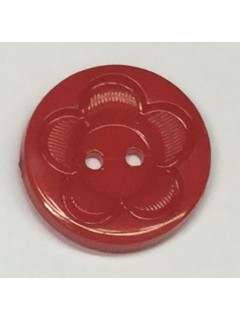 Button 1059 Plastic red  0.875