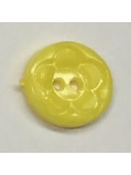 Button 1076 Plastic yellow  0.5