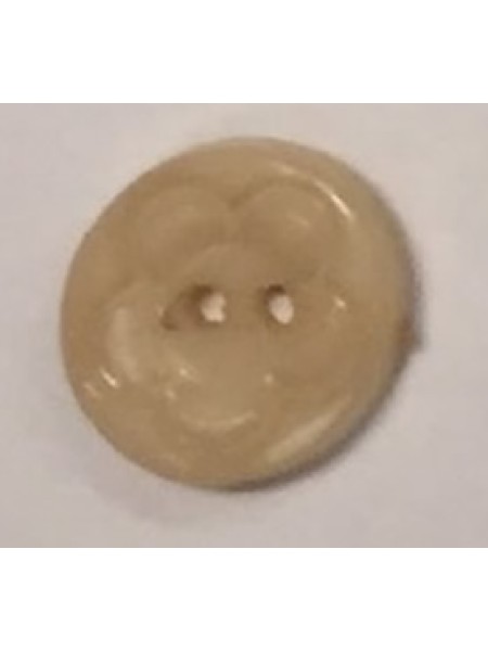 Button 1077 Plastic tan  0.5