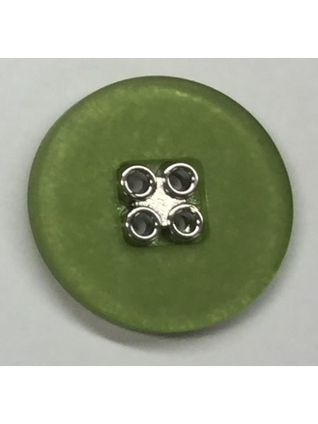 Button 527 Plastic olive satin 1.125
