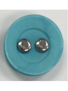 Button 1026 Plastic aqua  0.875