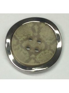 Button 1229 Plastic silver  1