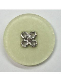 Button 526 Plastic honeydew satin 1.125