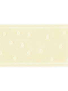 Ribbon 1.5" Dot Jacquard Cream