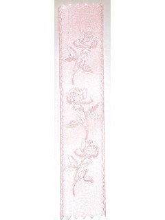 Rose Embossed Ribbon Pink