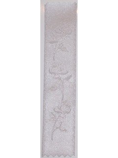 Rose Embossed Ribbon Silver