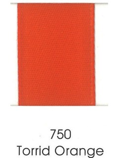 Ribbon 2" Single Face Satin 750 Torrid Orange